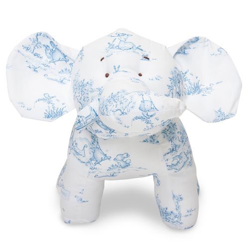 Pelúcia Elefante Elé Toile de Jouy - Tamanho M - AZUL