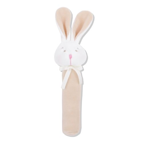 Chocalho de Pelúcia de Bebê Coelho Picollo - KAKI