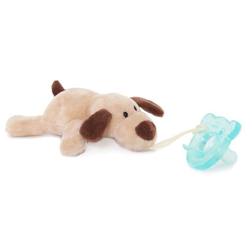 Prendedor de Chupeta Bebê Cachorro - BEGE