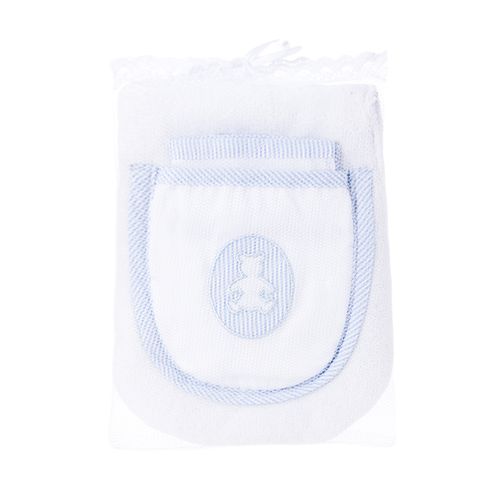 Conjunto babador atoalhado Bordado Urso Bimbi - AZUL