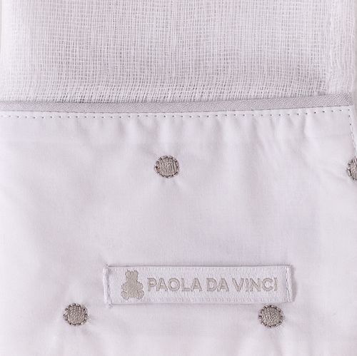 Fralda de Boca de Bebê com Bordado Poás - 6 Unidades - CINZA