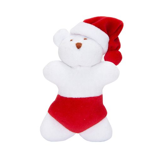 Mini Urso Bimbi Natalino - BCO/VRM