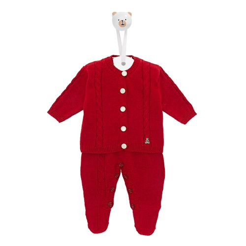 Saída de Maternidade Due Treccia - VERMELHO