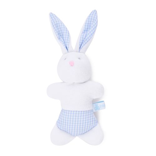Mini Pelúcia Unissex Coelho Piccolo - AZUL XADREZ