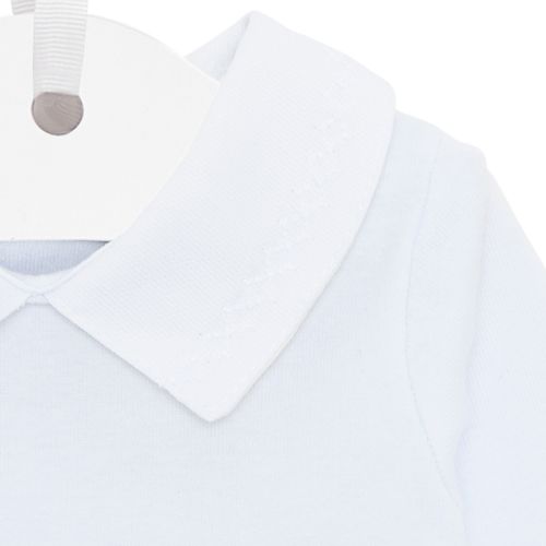 Body de Bebê Unissex Manga Longa com Bordado em X - BRANCO