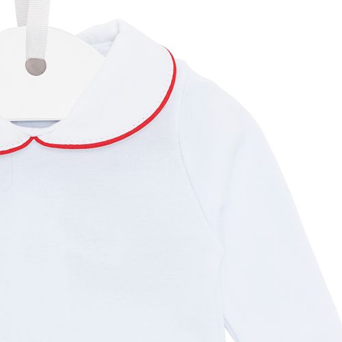 Body de Bebê Manga Longa com Vivo - VERMELHO