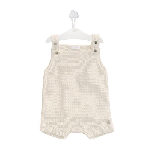Romper de Bebê Feminino em Tricot com Punho - OFF WHITE