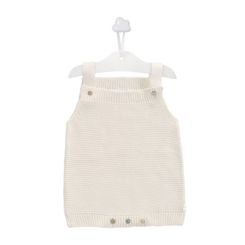 Romper de Bebê Masculino em Tricot - OFF WHITE