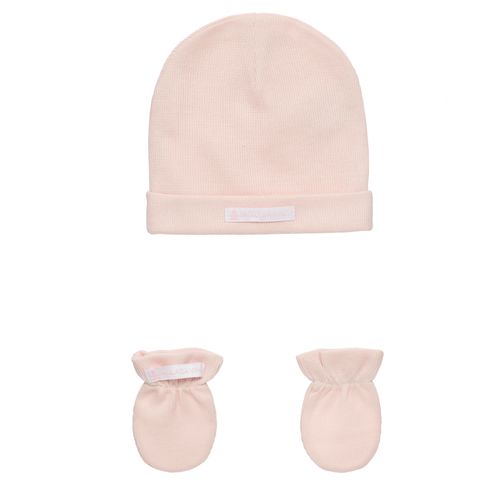 Conjunto Touca e Luvas de Bebê Ponto Roma - ROSA
