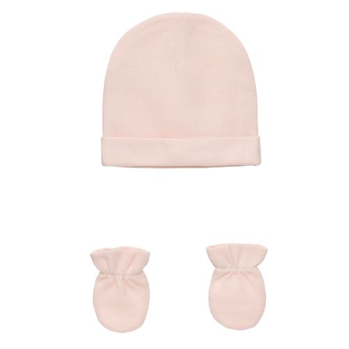 Conjunto Touca e Luvas de Bebê Ponto Roma - ROSA