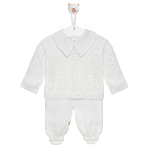 Saída de Maternidade Masculina Completa Tricot Adorabile - BRANCO