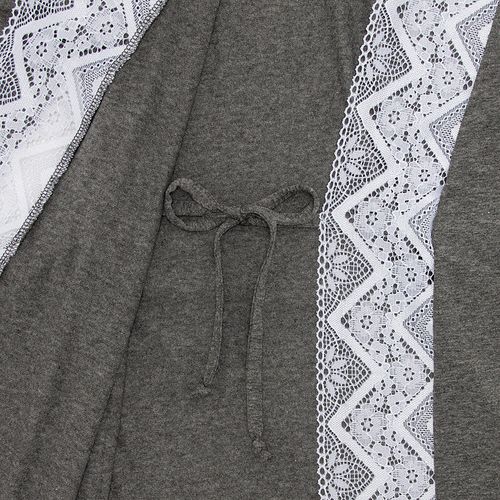 Robe de Maternidade Feminino com Renda - CINZA MESCLA