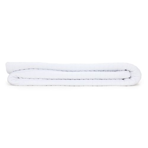 Colcha de Solteiro em Malha Quadrettato - BRANCO