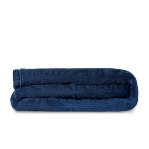 Colcha Solt Veludo Liso - AZUL MARINHO