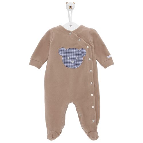 Macacão de Bebê Unissex Longo Urso Xadrez - FENDI
