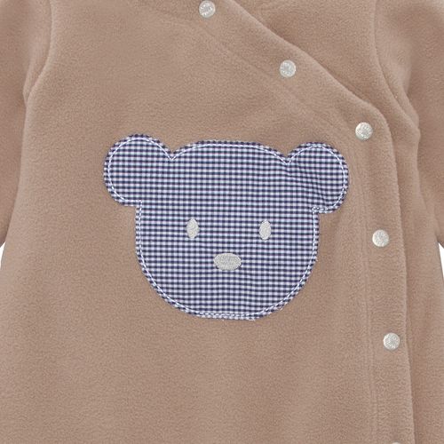 Macacão de Bebê Unissex Longo Urso Xadrez - FENDI