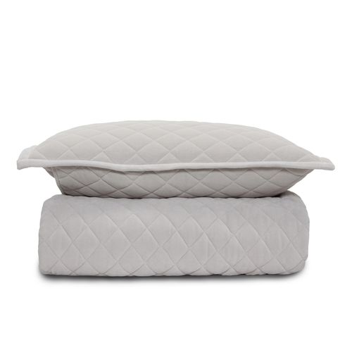 Colcha de Solteiro Matelassê 400 Fios - CINZA