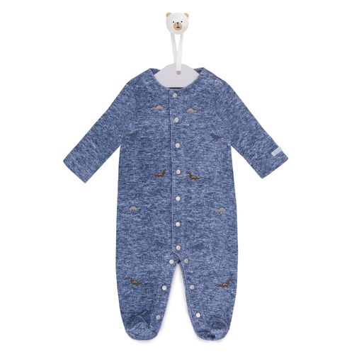 Macacão de Bebê Algodão Egípicio Dinos - AZUL