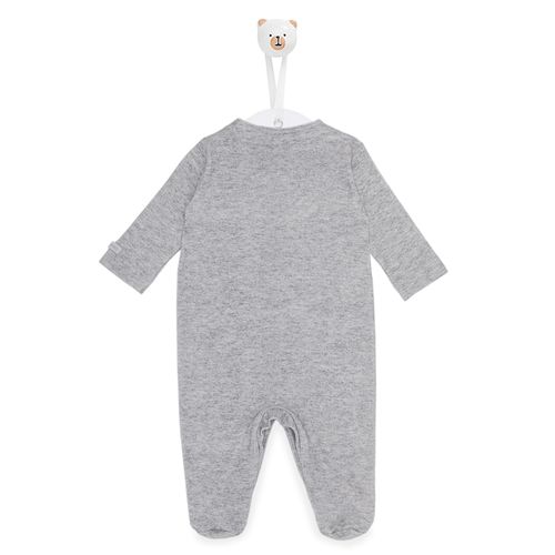 Macacão de Bebê Algodão Egípicio Dinos - CINZA