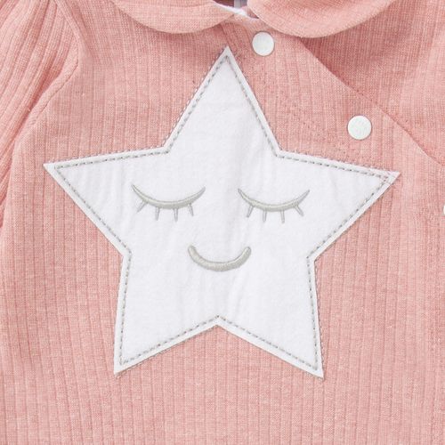Macacão de Bebê Bordado Estrela - ROSE