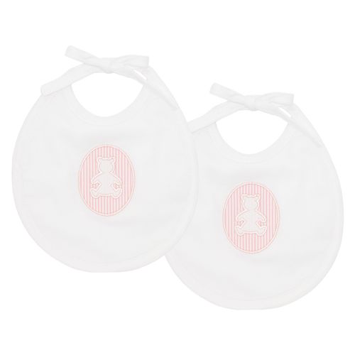 Conjunto Babador Bordado Urso Bimbi - ROSA
