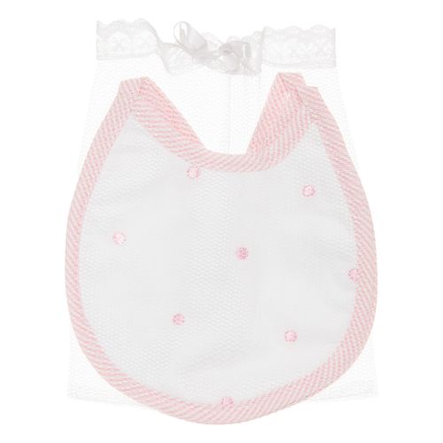 Conjunto de Babador Bebê Masculino Bordado Poás - 2 Unidades - ROSA