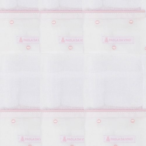Fralda de Boca de Bebê com Bordado Poás - 6 Unidades - ROSA