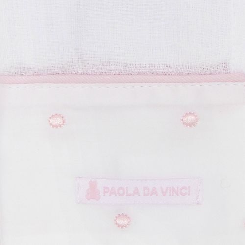 Conjunto de Fraldas de Ombro de Bebê com Bordado Poás - 2 Unidades - ROSA