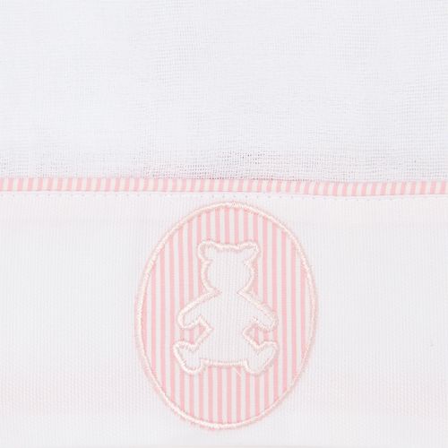 Conjunto Mini Fralda Bordado Urso Bimbi - ROSA