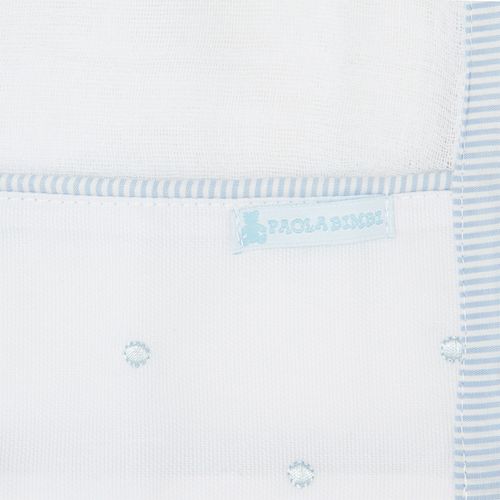 Conjunto de Fraldas de Boca Bordado Poás - 6 Unidades - AZUL