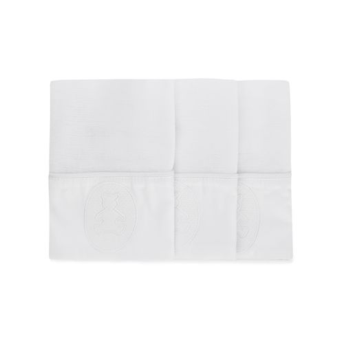 Conjunto Mini Fralda Bordado Urso Bimbi - BRANCO