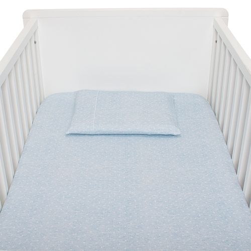 Lençol de Berço Algodão Egípcio Estrela - AZUL BB