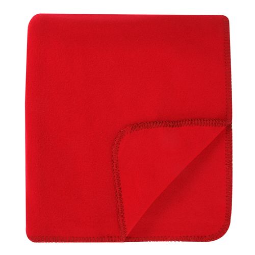 Manta de Solteiro Soft com acabamento em Crochet - VERMELHO