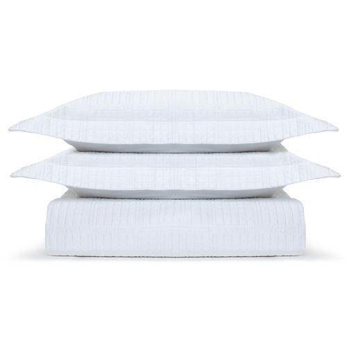 Colcha de Casal 400 Fios Matelada Quad - BRANCO