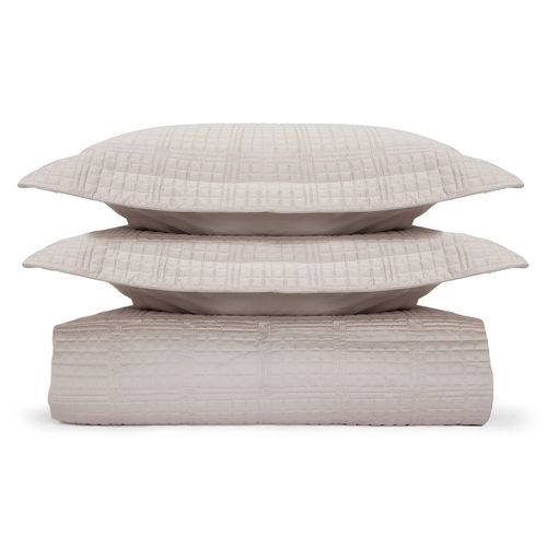 Colcha de Casal 400 Fios Matelada Quad - KAKI
