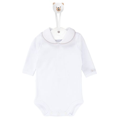 Body de Bebê Manga Longa com Vivo - KAKI