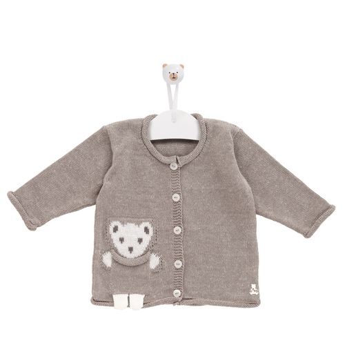 Saída de Maternidade Masculina Ursinho Bimbi - CINZA MESCLA
