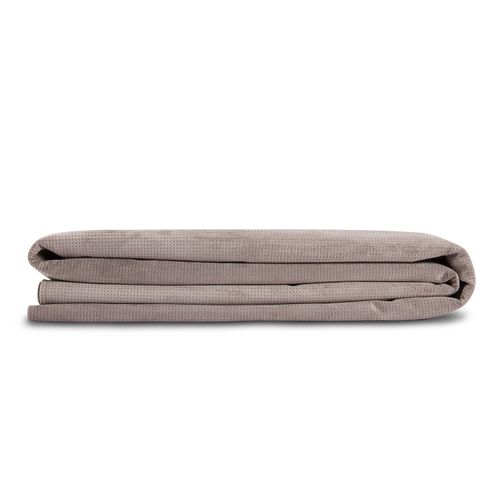Colcha de Casal Veludo Dots - AREIA