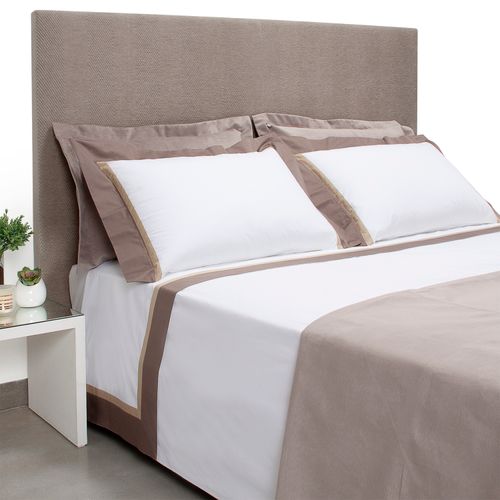 Jogo de Cama Casal 300 Fios Algodão Egípcio Modena - MARRON/KAKI