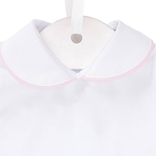 Pagão de Bebê Manga Longa com Vivo na Gola - ROSA