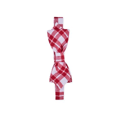 Gravata Borboleta de Bebê Masculina Xadrez - VERMELHO