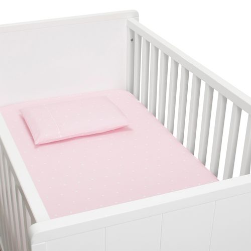 Lençol de Berço 300 Fios Heart - ROSA