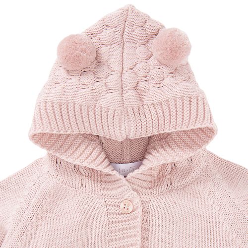Macacão de Bebê Longo Tricot com Sapatinho - ROSE