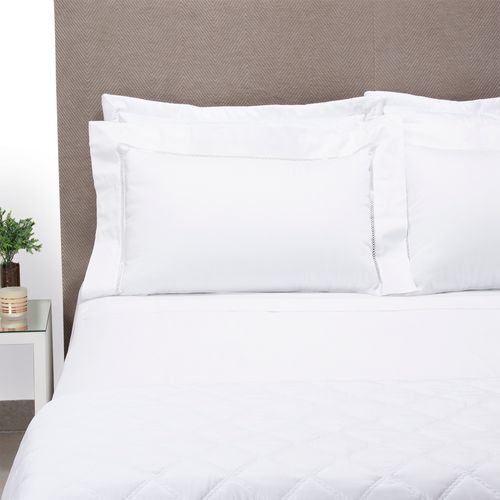 Jogo de Cama Casal 300 Fios Algodão Egípcio Ravena - BRANCO