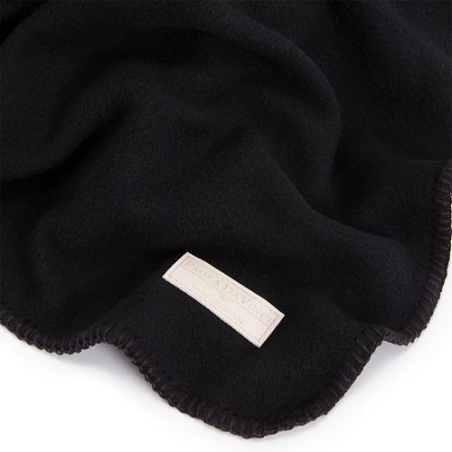 Manta de Solteiro Soft com acabamento em Crochet - PRETO