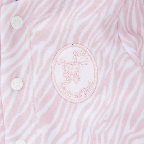 Macacão de Bebê Feminino Longo Estampa Zebra - ROSA
