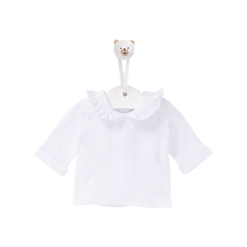 Pagão de Bebê Feminino Manga Longa Bordado Picueta - BRANCO