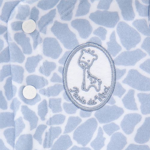 Macacão de Bebê Masculino Longo Estampa Girafa - AZUL