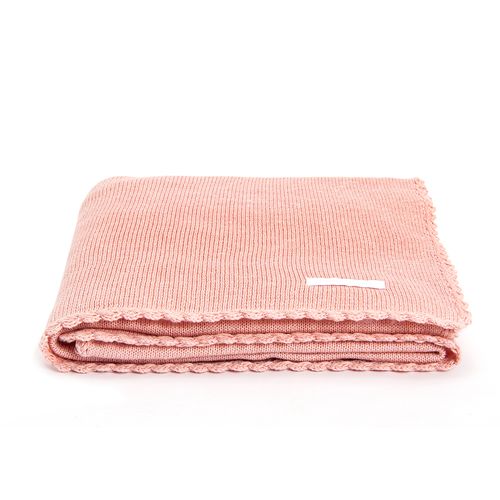 Manta para Saída de Maternidade Tricot - ROSA MESCLA