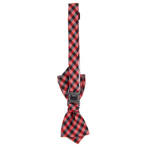Gravata Borboleta de Bebê Masculina Xadrez - VERMELHO COM PRETO
